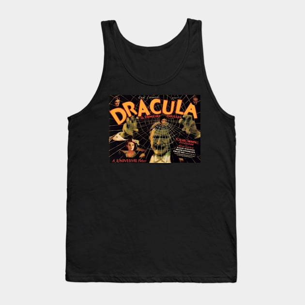 Classic Horror Movie Lobby Card - Dracula Tank Top by Starbase79